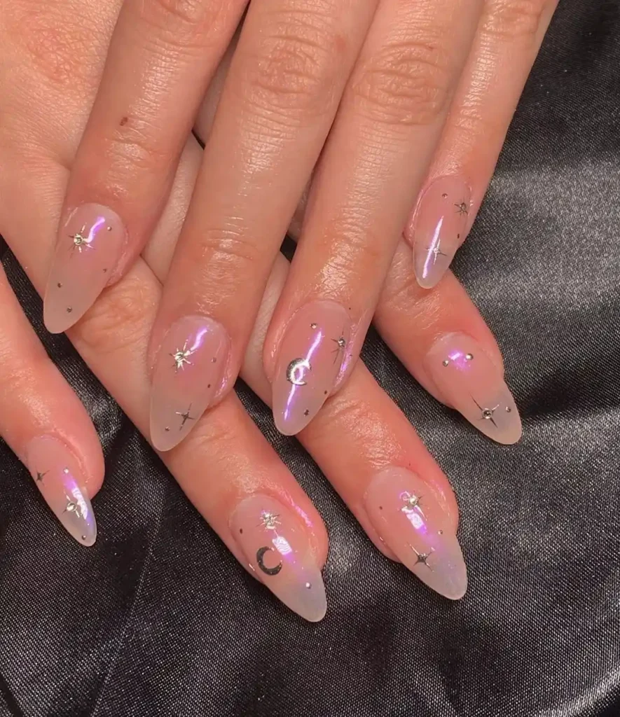 Chrome and Constellation natural nail 