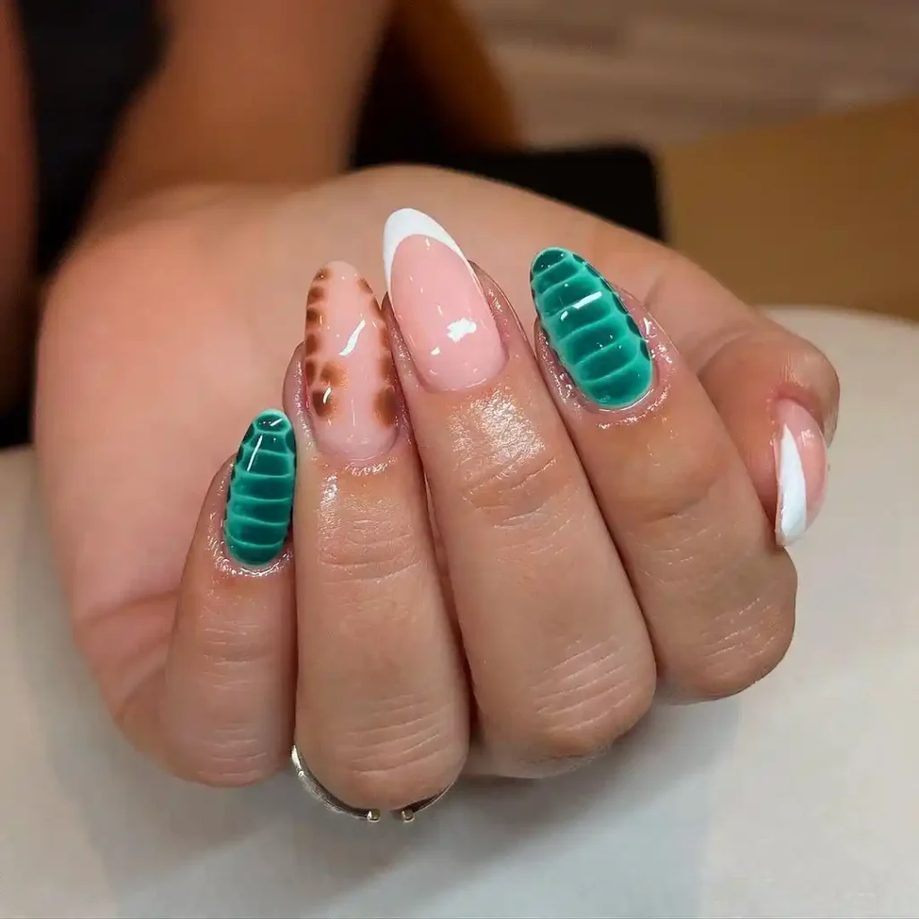 Crocodile Print Nails