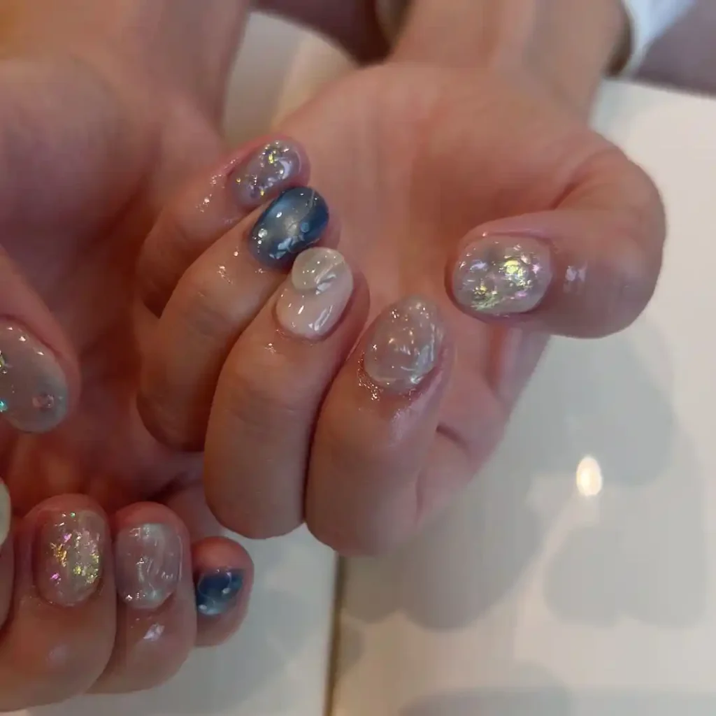 Iced Nails summer gel nail