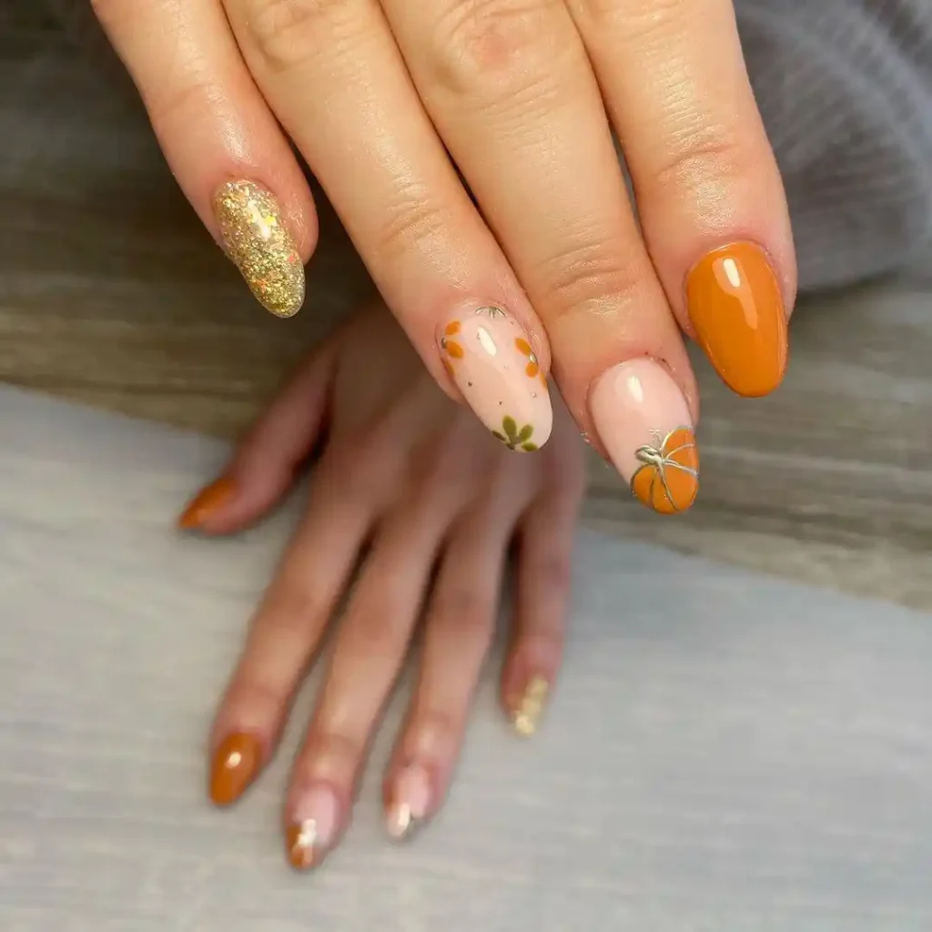 Pumpkin Nails