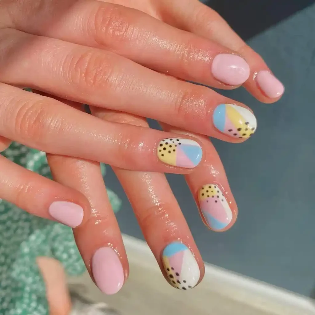 Summer Abstract Nail Art