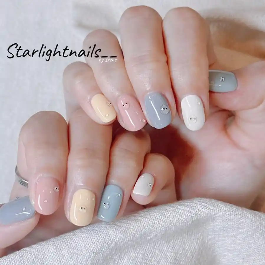 Summer Pastel Gel Nails