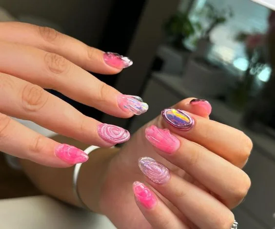 Candy Pink Nails