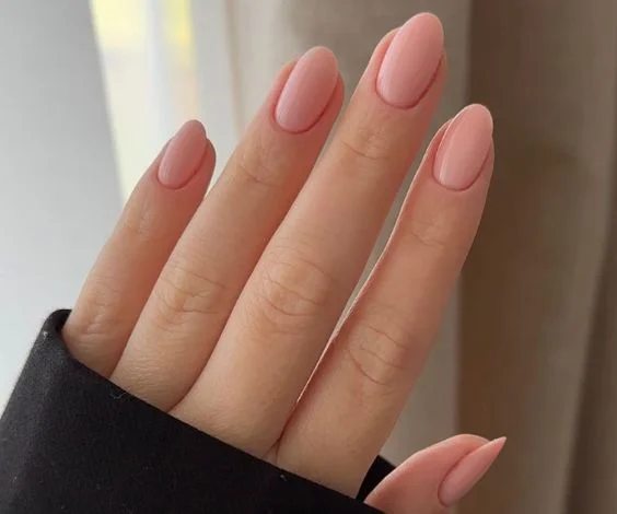 Matte Pink Nude Nails