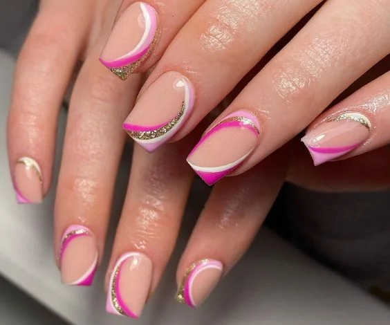 Minimal Pink Nails