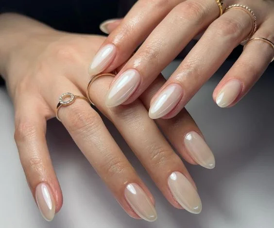 Nude Pearl Nails