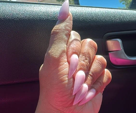 Pink Stiletto Nails