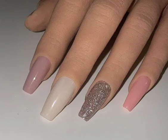 Simple Pink Dip Powder Nails