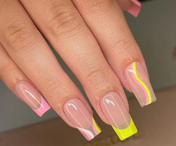 Summer-full Pink Nails