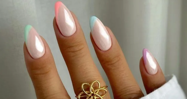 Pastel Tips Nail Ideas